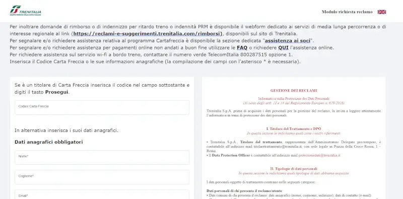 4 da Pc - se vuoi puoi inserire il numero della tua carta freccia così non devi compilare i dati