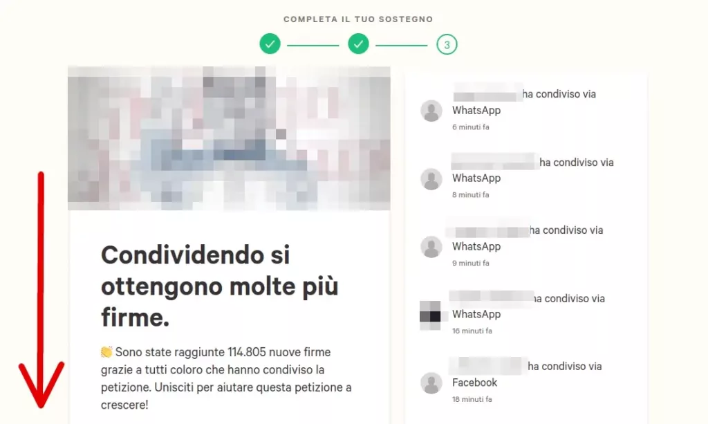 Change.org ha convalidato la tua firma e ti invita nuovamente a condividere la petizione