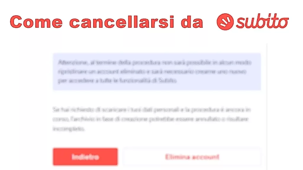 Guida per cancellarsi dal sito di annunci Subito.it