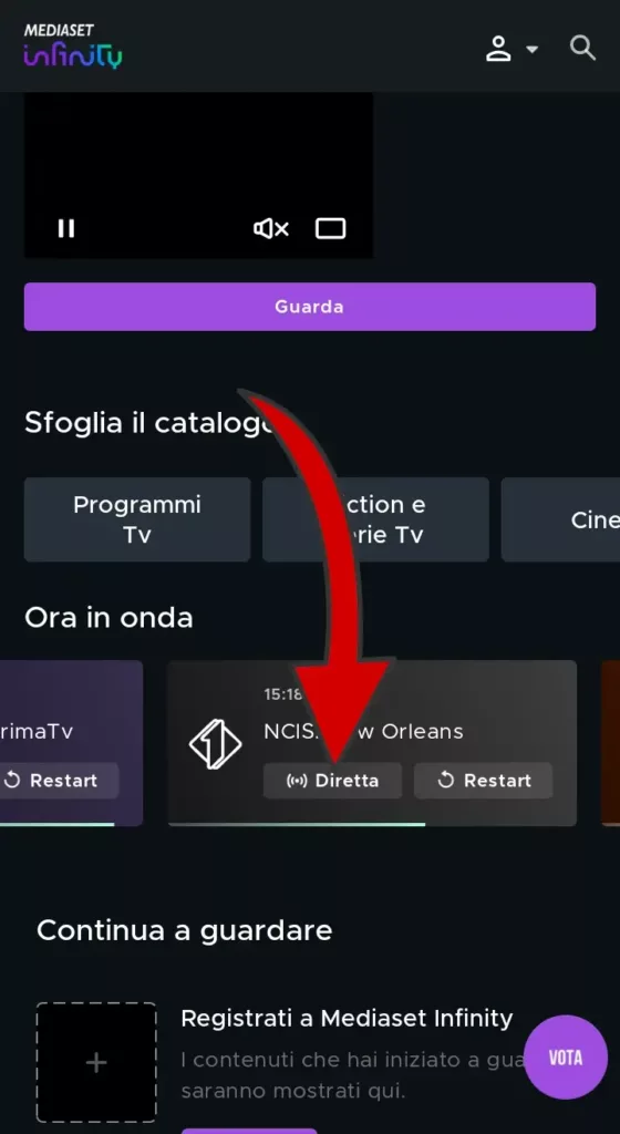 Cerca le dirette e clicca su Diretta per guardare Le Iene in diretta il martedì sera