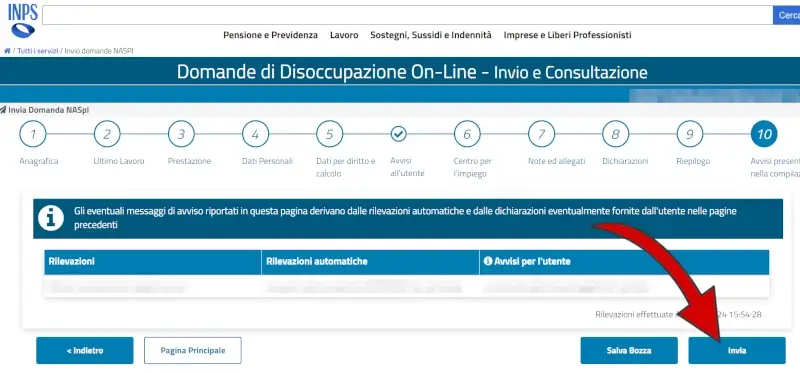 20 domanda disoccupazione online - clicca invia per richiedere la disoccupazione naspi