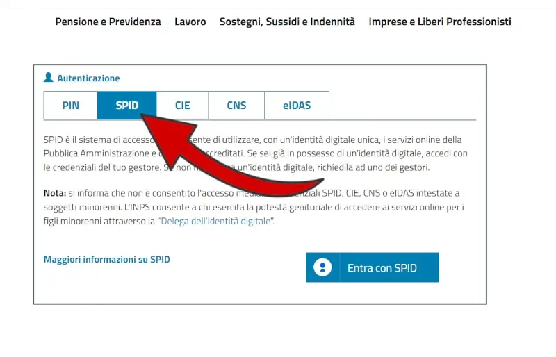 3 domanda disoccupazione Inps - fai l'accesso con l'identità digitale