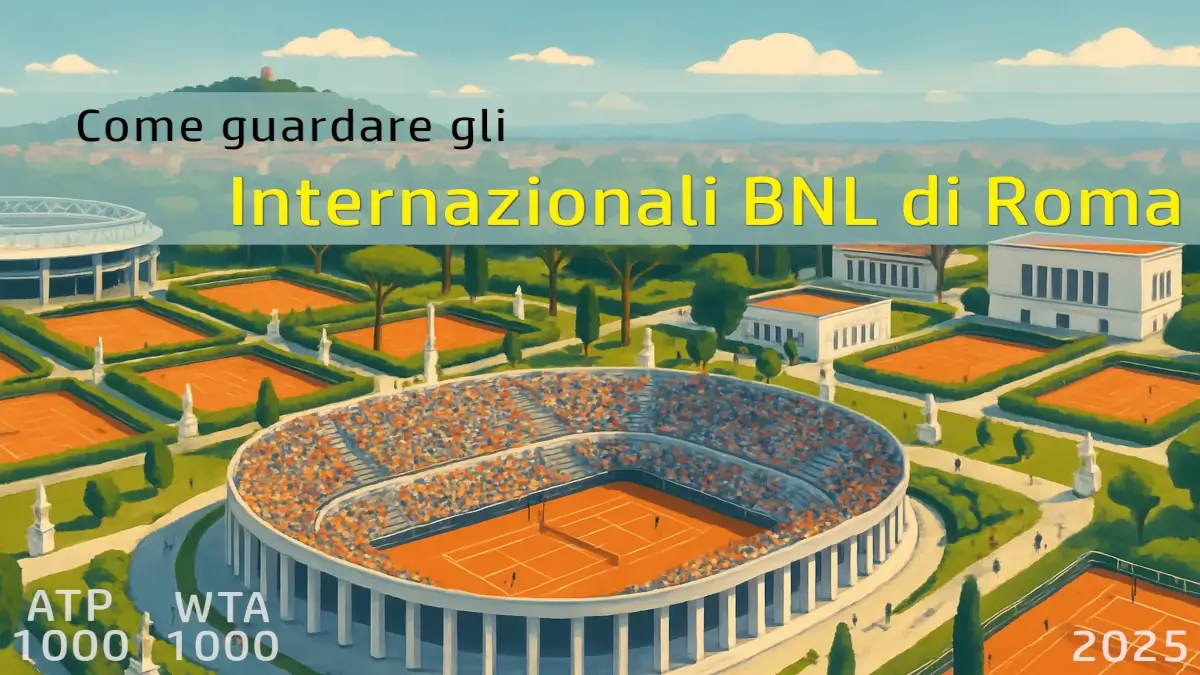 Come guardare gli internazionale Bnl ATP 1000 di Roma immagine generata con ChatGPT