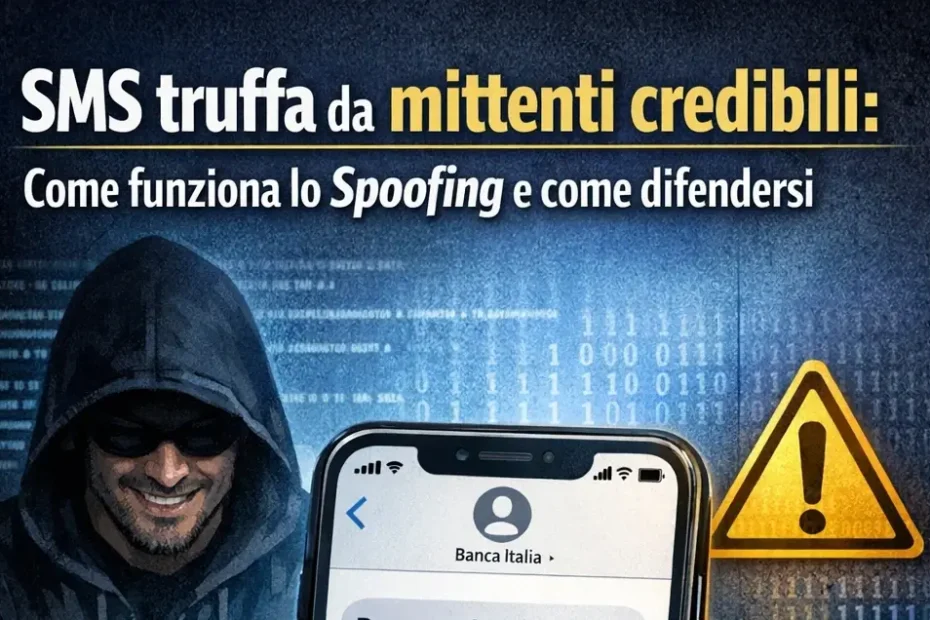 Immagine di copertina dell'articolo SMS truffa da mittenti credibili, Spoofing