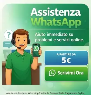 banner pubblicitario del servizio di assistenza web su WhatsApp offerto da ELMedia e LoFaiOnline di Bonetto Emanuele.