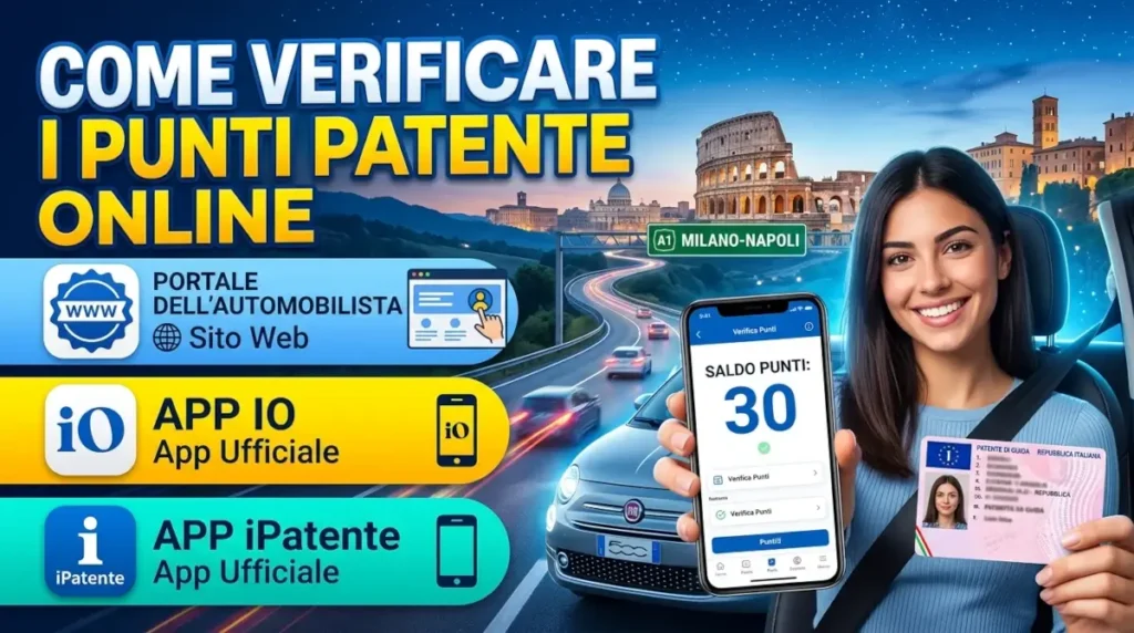 Thumbnail e immagine in evidenza della guida che spiega come verificare il saldo dei punti della patente.